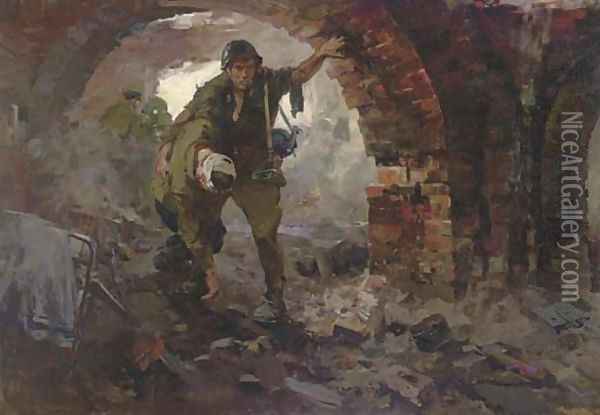 The Brest Fortress Oil Painting - Genrikh Kilpe
