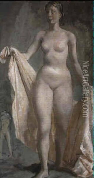 Nude Girl Oil Painting - Alexander Evgenievich Iacovleff