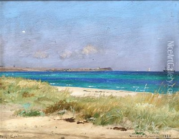 The Beach Of Hornbaek Oil Painting - Carl Ludvig Thilson Locher