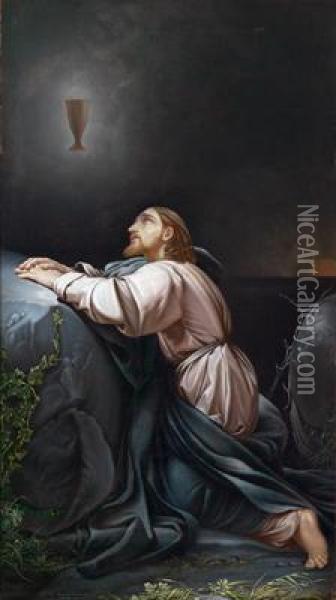 Cristo Sul Monte Degli Ulivi Oil Painting - Ambrogio Giovanni Figino