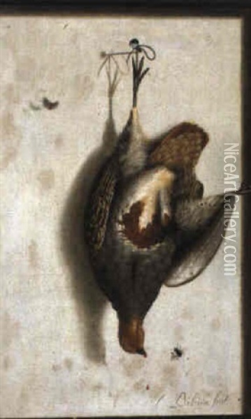Trompe-l'oeil Mit Fasan Oil Painting - Cornelis (Bilcius) Biltius