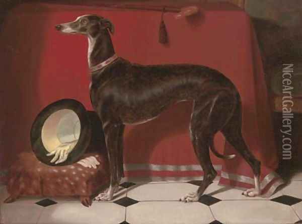 Eos, a favourite greyhound, the property of H.R.H. Prince Albert Oil Painting - Sir Edwin Henry Landseer