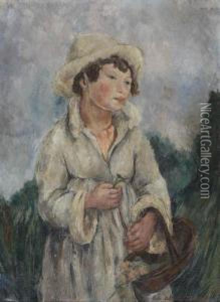 Portrait D' Anne-marie Oil Painting - Luc Albert Moreau