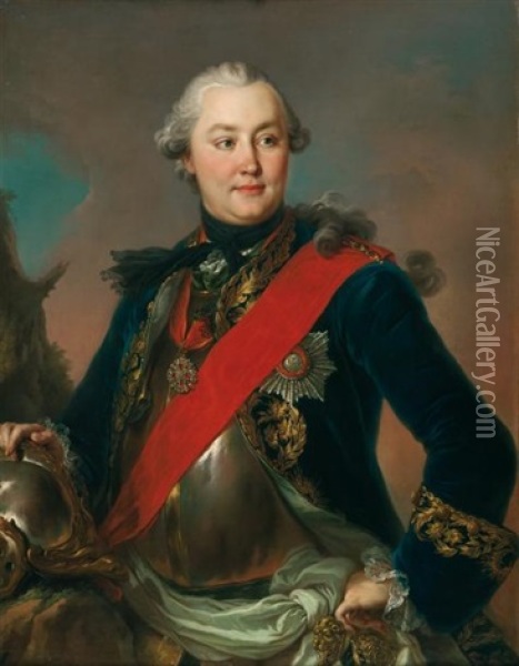Portrait Du Comte Grigori Grigorievitch Orloff (1734 - 1783) Oil Painting - Fedor Stepanovich Rokotov