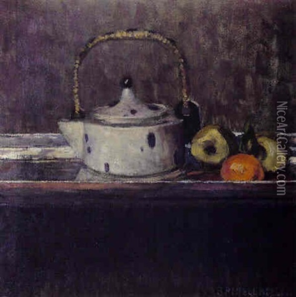 Stilleben Mit Teekanne Und Fruchten Oil Painting - Broncia Koller-Pinell