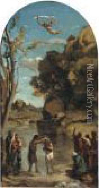 Le Bapteme Du Christ Oil Painting - Jean-Baptiste-Camille Corot