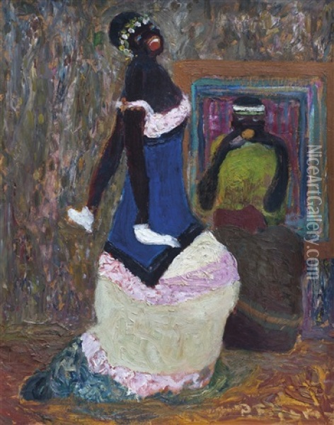 Candombe; Josephine Baker Oil Painting - Pedro Figari