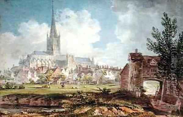 Norwich Cathedral from the South East Oil Painting - Edward Dayes