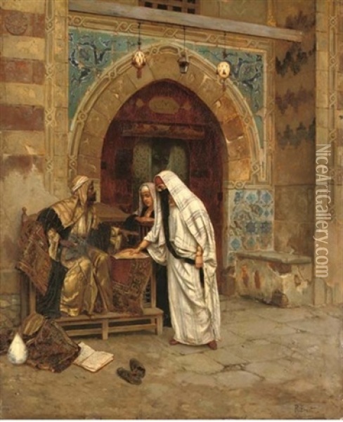 The Egyptian Fortune Teller Oil Painting - Rudolf Ernst