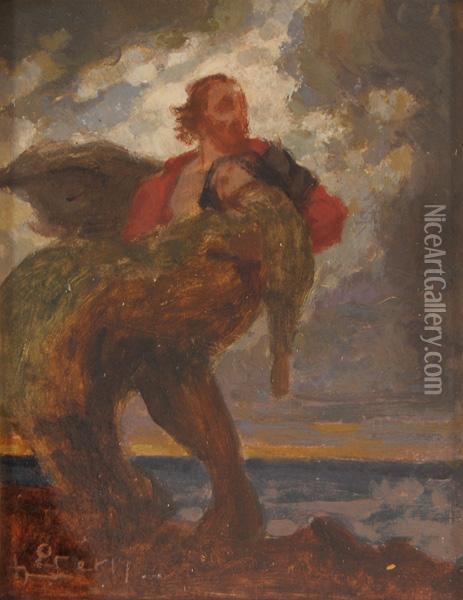 Garibaldi E Anita Oil Painting - Luigi De Servi