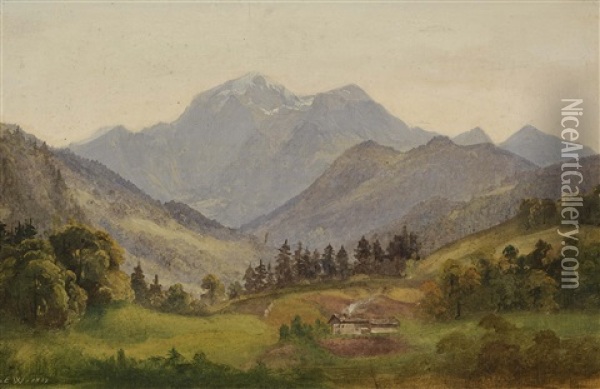 Mountain Landscapes Oil Painting - Ernst Willers