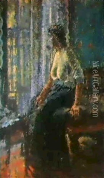 Seated Woman, Granby Street Oil Painting - Walter Sickert