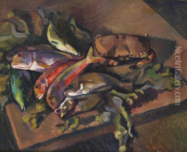 Les Poissons Oil Painting - Maurice Asselin