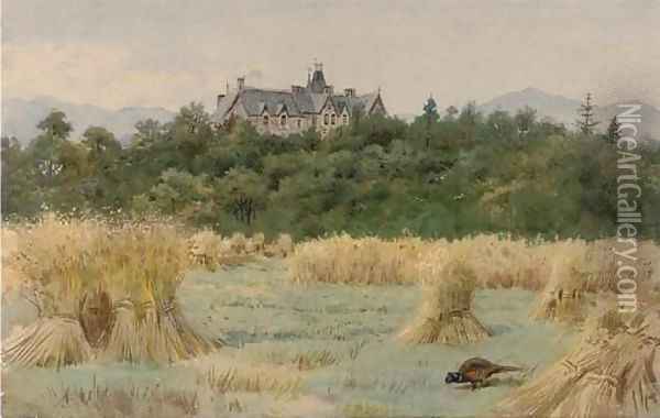 Dundarroch Lodge, Pitlochry, Perthshire Oil Painting - Archibald Thorburn