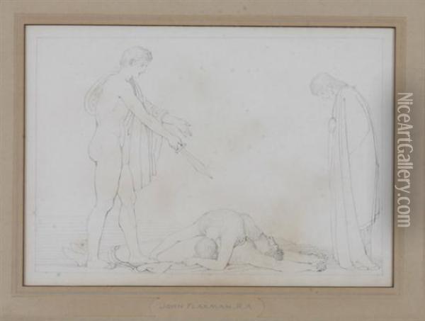 Behold The Proud Oppressors Of My Country Oil Painting - John Flaxman