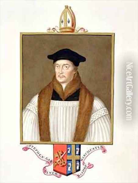 Portrait of Stephen Gardiner Bishop of Winchester from Memoirs of the Court of Queen Elizabeth Oil Painting - Sarah Countess of Essex