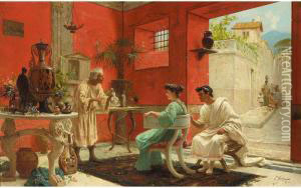 The Merchant Of Pompei Oil Painting - Eduardo Forti