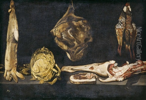 Bodegon De Caza Oil Painting - Alessandro de Loarte