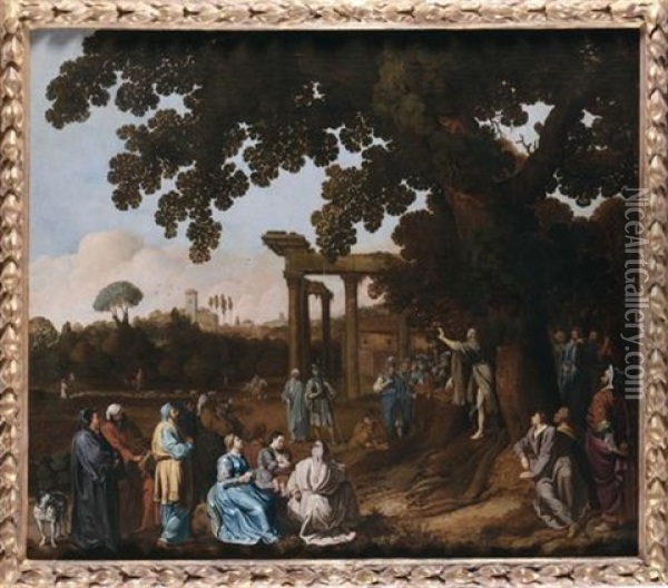 La Predica Di San Giovanni Oil Painting - Pieter Lastman