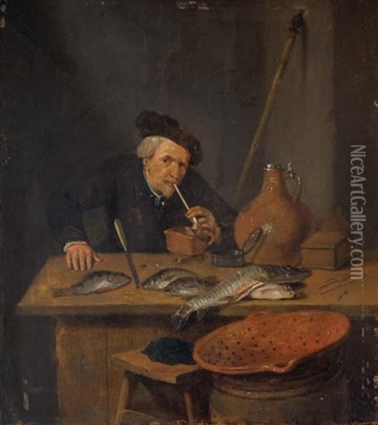A Fisherman Oil Painting - Quiringh Gerritsz van Brekelenkam
