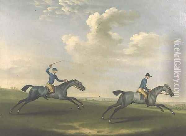 Two racehorses being exercised, 1737 Oil Painting - James Seymour