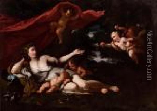 Venere Con Amorini Oil Painting - Paolo di Matteis