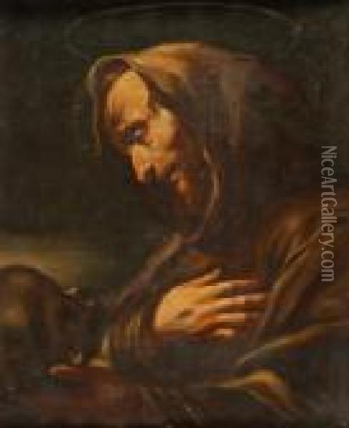 San Francesco In Meditazione Oil Painting - Michelangelo Merisi Da Caravaggio
