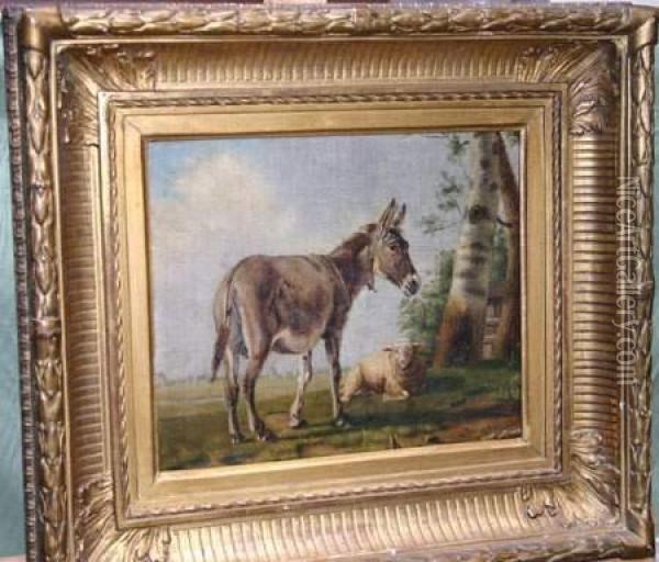 Ane Et Mouton Oil Painting - Albert Jurardus van Prooijen