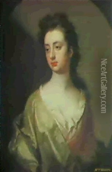 Portrait Of Mrs. Haire Oil Painting - Michael Dahl