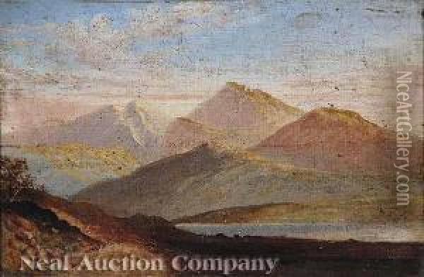 Mountainous Landscape Oil Painting - David Johnson