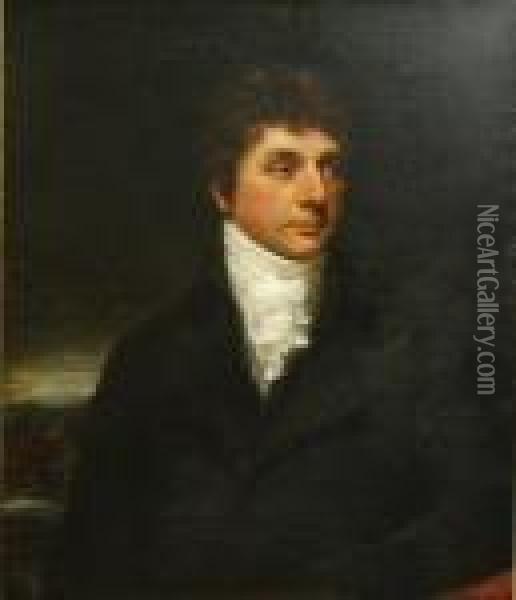 A Portrait Of A Gentleman, Half-length Oil Painting - Sir Thomas Lawrence