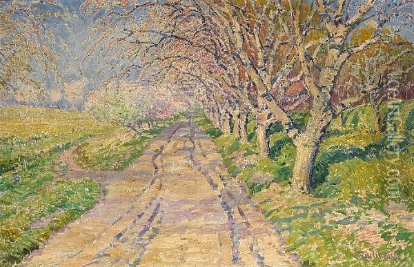 A Tree-lined Road Oil Painting - Vaclav Radimsky