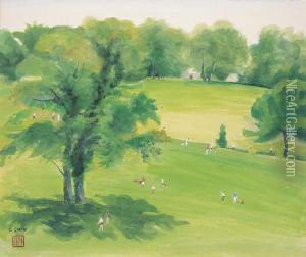 Golf Court Oil Painting - Chen Shi