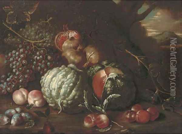 Pomegranates Oil Painting - Tommaso Realfonso