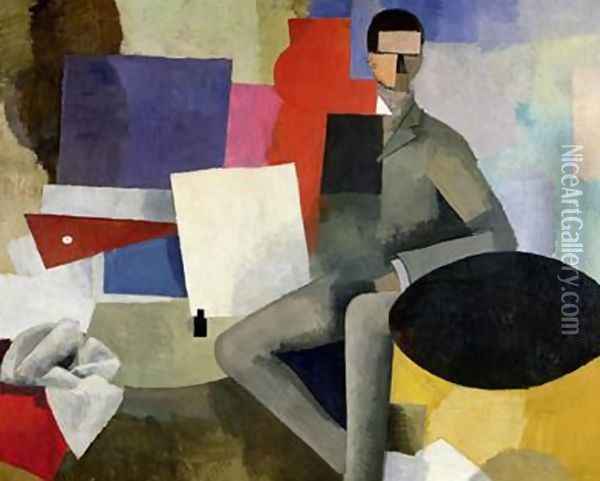 The Seated Man or The Architect Oil Painting - Roger de La Fresnaye