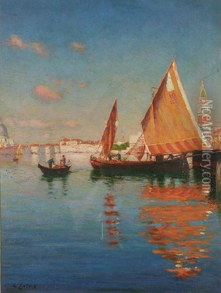 Venetian Lagoon Oil Painting - Gaspard De Latoix