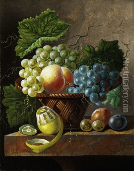 Fruchtestilleben Oil Painting - Johannes Cornelis de Bruyn