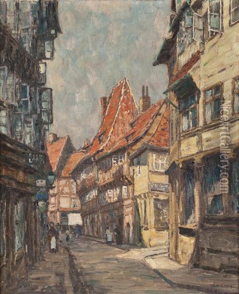 Braunschweiger Altstadtansicht Oil Painting - Fritz Geyer