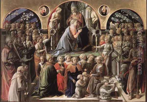 Coronation of the Virgin I Oil Painting - Fra Filippo Lippi