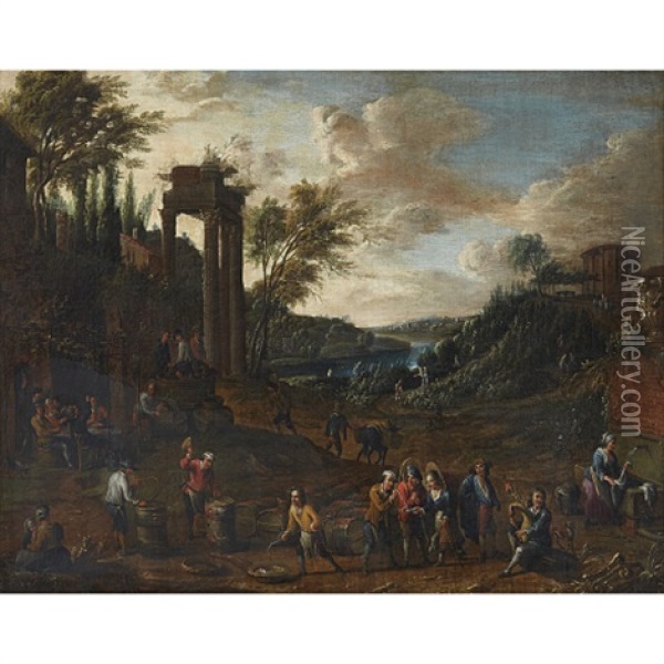 Allegori Over Hosten Oil Painting - Alexander van Bredael