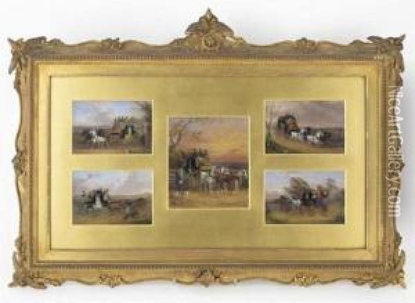 Hunting Vignettes Oil Painting - William Joseph Shayer