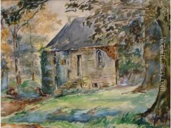 Vieilles Maisons Dans La Campagne Oil Painting - Alfred Nicolas Normand