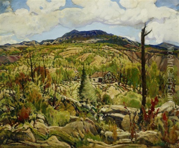 Homesteader's Ranch, Southern California Oil Painting - Charles Reiffel