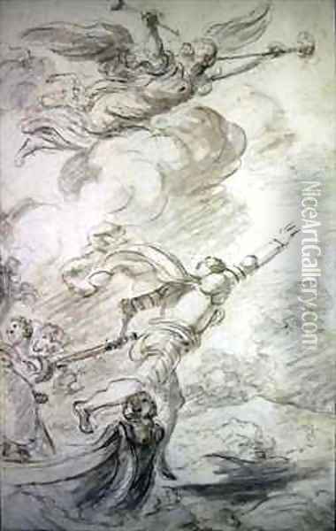 Ruggiero leaps ashore Oil Painting - Jean-Honore Fragonard
