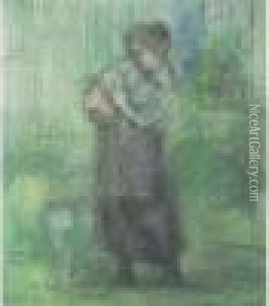 Mere Et Son Enfant Dans Les Bras Oil Painting - Charles Angrand