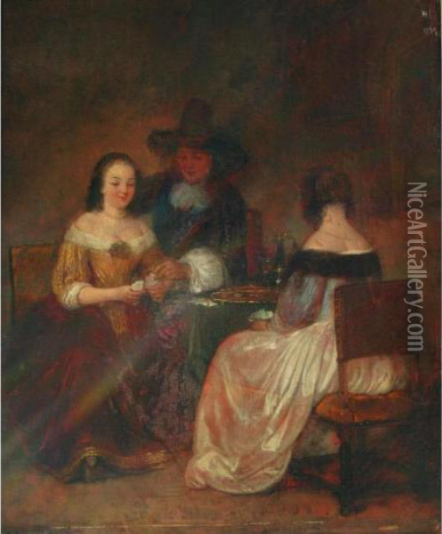 The Cardplayers Oil Painting - Gerard Terborch