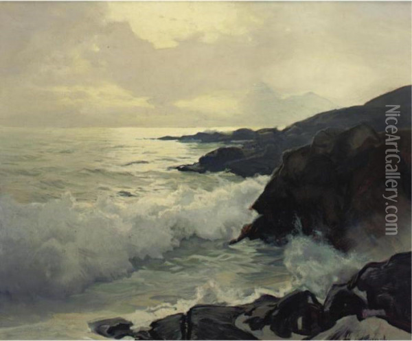 High Water Oil Painting - Frederick Judd Waugh