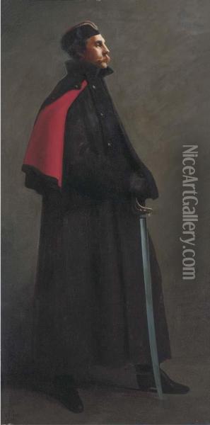 Portrait Of General Sir Ian Standish Monteith Hamilton, G.c.b., G.c.m.g. (1853-1947) Oil Painting - Vereker Monteith Hamilton