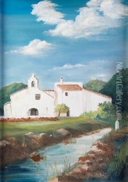 Ermita Junto Al Rio Oil Painting - James Lambert Junior
