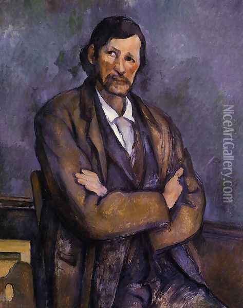 Man With Crossed Arms Oil Painting - Paul Cezanne